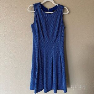 Ronni Nicole Royal Blue Polka Dot Dress – Size 6
